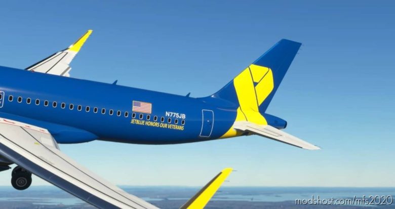 MSFS 2020 Mod: Jetblue “Vets In Blue” Livery (8K) (Featured)