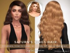 Sims 4 Mod: Sonyasims Saturns Rings Hair (Featured)