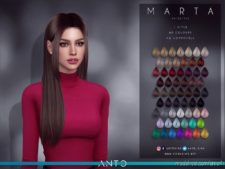 Sims 4 Mod: Anto – Marta (Hairstyle) (Featured)