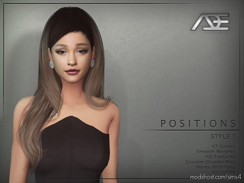 Sims 4 Mod: ADE – Positions Style 1 (Hairstyle) (Featured)