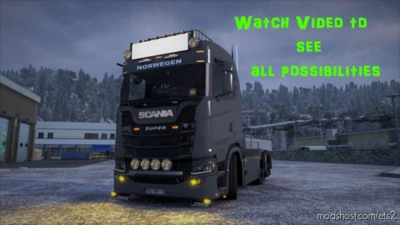 ETS2 Part Mod: Scania NG S&R Extended Sunshield With Slots (Featured)