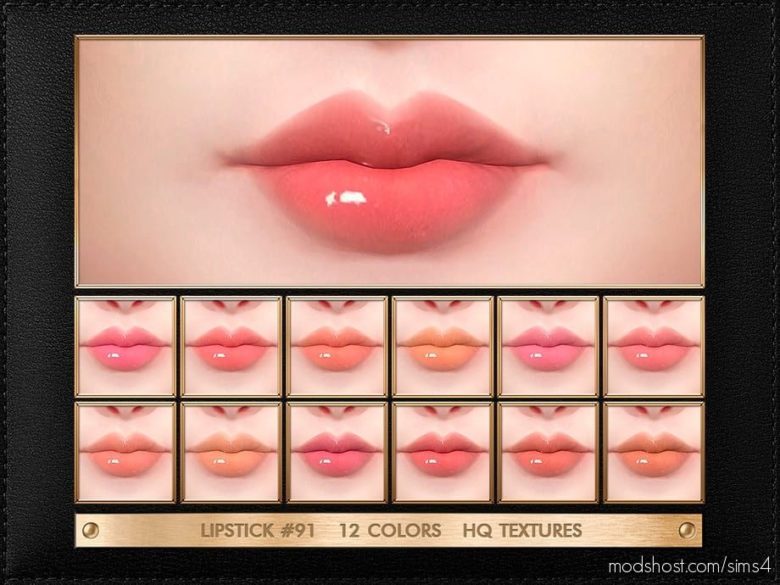 Sims 4 Makeup Mod: JUL Haos Cosmetics Lipstick #91 (Featured)