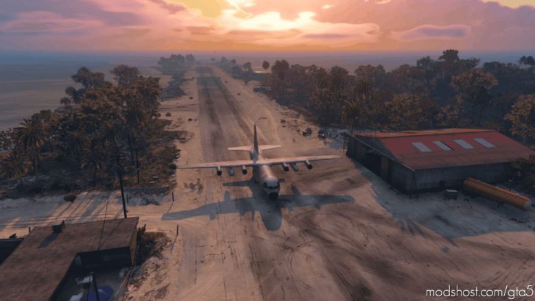 GTA 5 Map Mod: Cayo Perico AIR Access Tweaks: Cleared Runway Vegetation And Removed Invisible Walls (Featured)