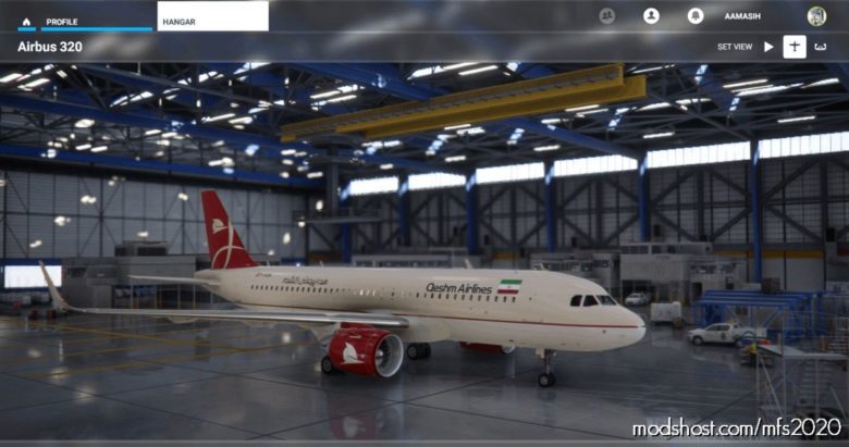 MSFS 2020 A320neo Livery Mod: Iran Qeshm AIR A320 NEO – 4K (Featured)