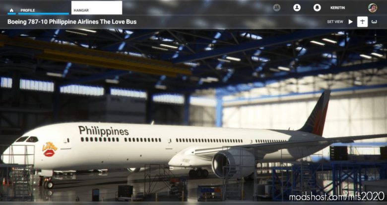 MSFS 2020 Livery Mod: Philippine Airlines The Love BUS B787 (Featured)