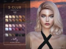 Sims 4 Mod: Sclub TS4 Hair N66 Ashley (Featured)