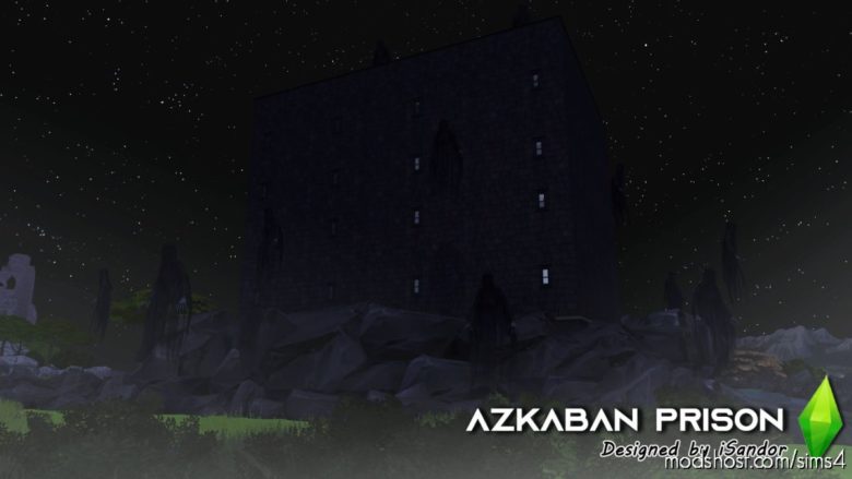 Sims 4 House Mod: Azkaban Prison | Harry Potter Builds (Featured)