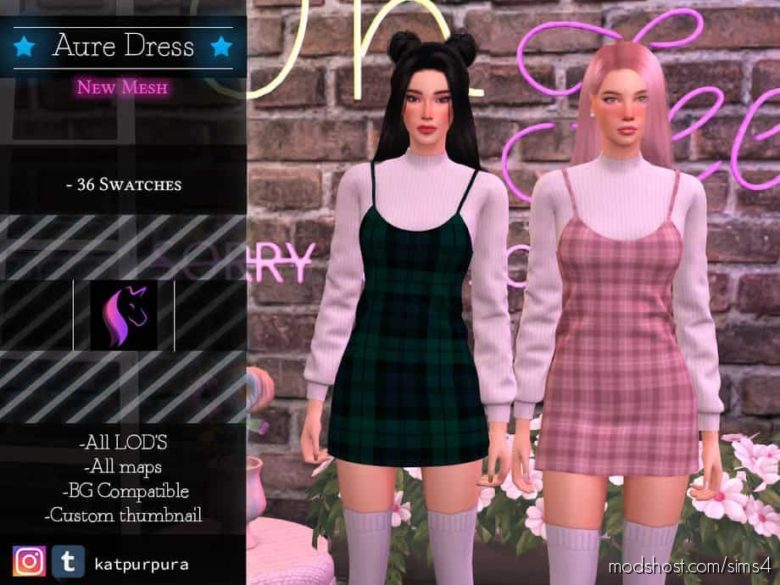 Sims 4 Clothes Mod: Aure Dress (Featured)