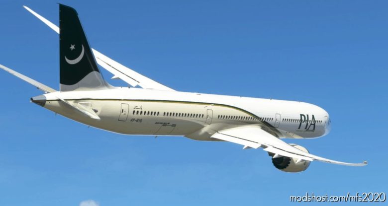 MSFS 2020 Livery Mod: Pakistan International Airlines B787-10 PIA (Ap-Bid) (Featured)