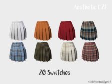 Sims 4 Clothes Mod: Pleated Skirt – BT384 (Image #2)