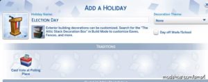 Sims 4 Mod: Voting – Holiday Tradition (Image #5)