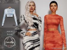 Sims 4 Clothes Mod: Camuflaje – Jack SET (Blouse) (Featured)