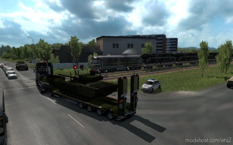 ETS2 Trailer Mod: Military Oversized Cargo For DLC Beyond The Baltic SEA V9.0 (Featured)