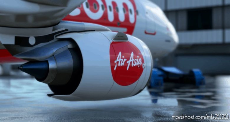 MSFS 2020 Livery Mod: Airasia 8K (9M-Age) V1.1 (Featured)