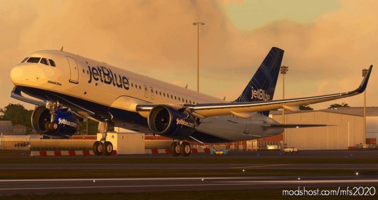 MSFS 2020 Livery Mod: Jetblue A320Neo Tartan Tail N606Jb (8K) (Featured)