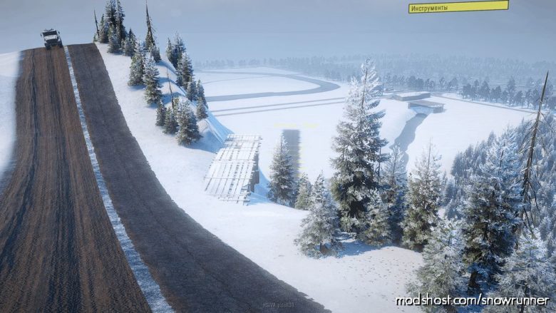 SnowRunner Mod: Test Winter Map CAR (Featured)