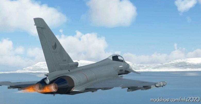 MSFS 2020 Czech Livery Mod: Eurofighter Typhoon Czech AIR Forces 9334 (Bredok3D) (Featured)