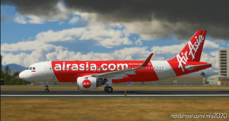 MSFS 2020 8K Livery Mod: Airasia Indonesia 8K (Pk-Azo) (Featured)