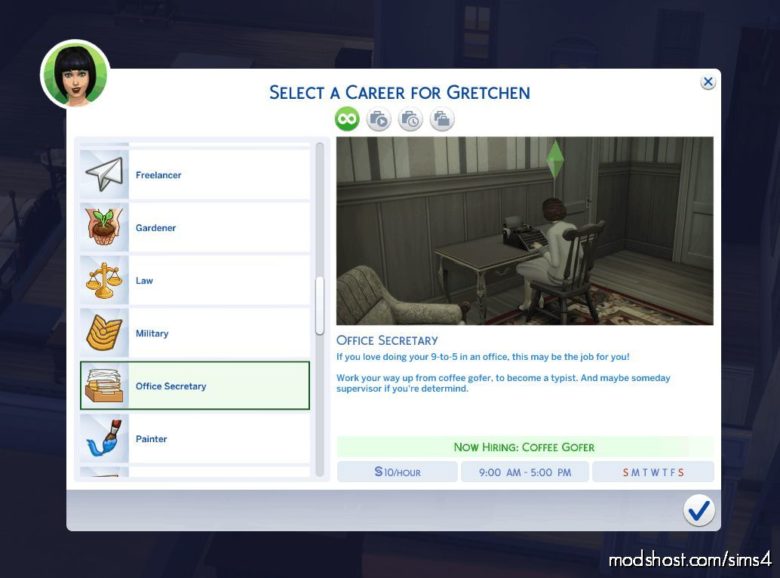 Sims 4 Mod: Office Secretary Vintage Career (Featured)