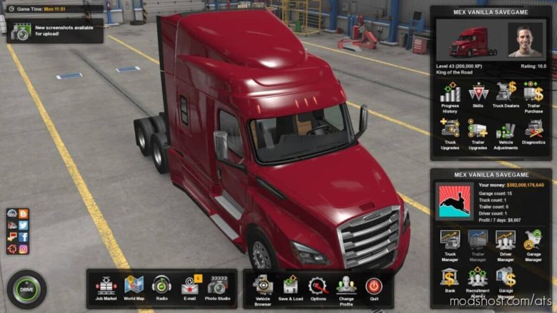 ATS Mod: Full Save Game | NO DLC | TruckersMP-SP 1.40 (Featured)