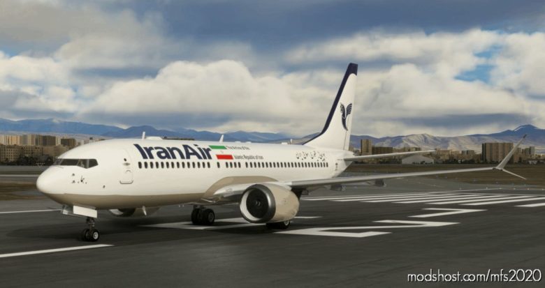 MSFS 2020 Iran Livery Mod: AIR Boeing 737 MAX (5K*10K) (Featured)