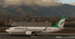 MSFS 2020 737-MAX Livery Mod: Mahan AIR Boeing 737 MAX (5K*10K) (Featured)