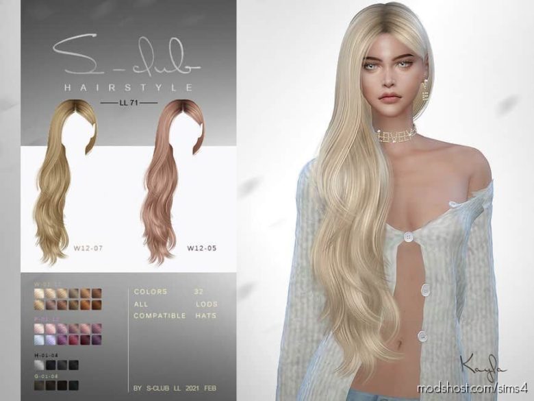 Sims 4 Mod: Hair N71 Kayla Update (Featured)