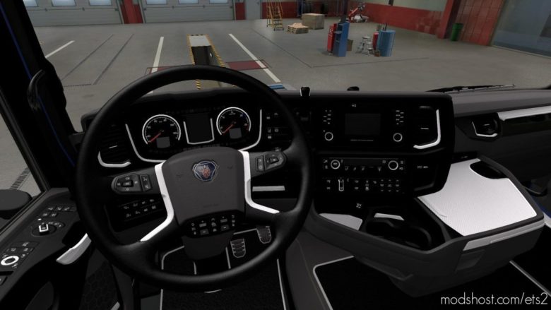 ETS2 Mod: Scania 2016 – Black & White Interior (Featured)