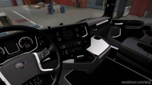 ETS2 Mod: Scania 2016 – Black & White Interior (Image #2)