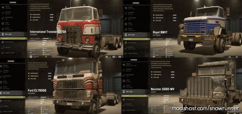 SnowRunner Addon Mod: Diff Lock For Trucks With NO Diff Lock (Featured)