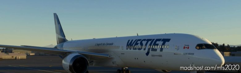 MSFS 2020 Livery Mod: B787-10 Westjet (Featured)