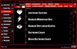 RDR2 Tool Mod: RED Dead Redemption 2 Save Editor V0.1.9.0 Updated (Image #5)