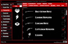 RDR2 Tool Mod: RED Dead Redemption 2 Save Editor V0.1.9.0 Updated (Image #6)