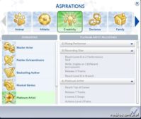 Sims 4 Mod: Platinum Artist Aspiration (Image #3)