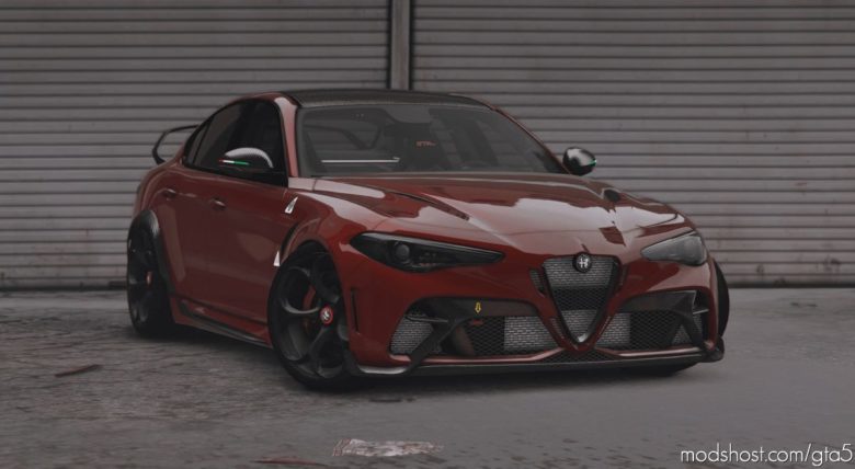 GTA 5 Vehicle Mod: 2021 Alfa Romeo Giulia Gtam (Featured)