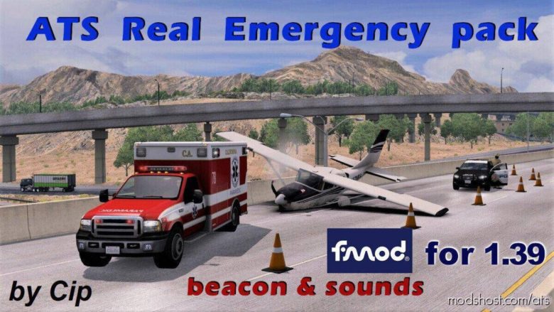 ATS Traffic Mod: Real AI Emergency Pack 1.39 (Featured)