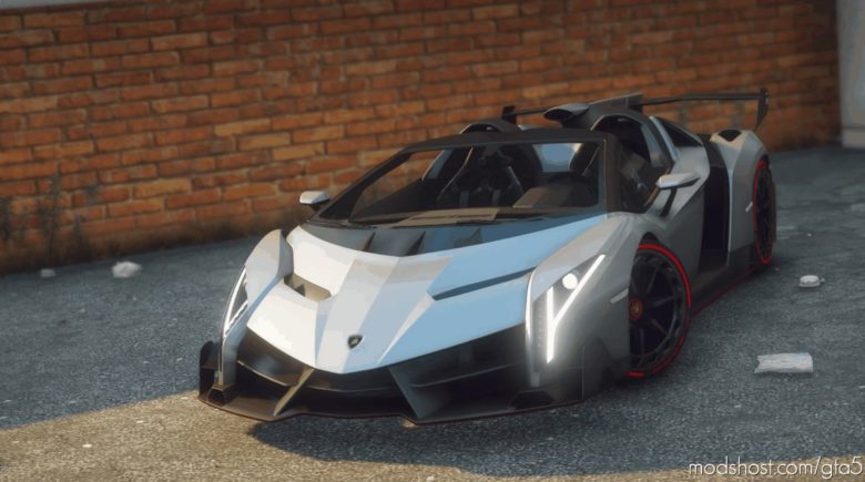 GTA 5 Lamborghini Vehicle Mod: 2014 Lamborghini Veneno Roadster (Featured)