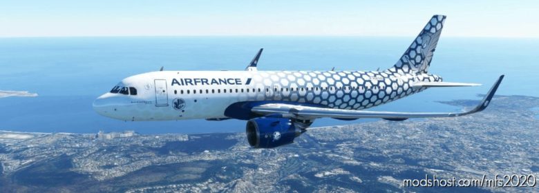 MSFS 2020 France Mod: A320Neo AIR France Fictitious Concept Livery 02 (Featured)