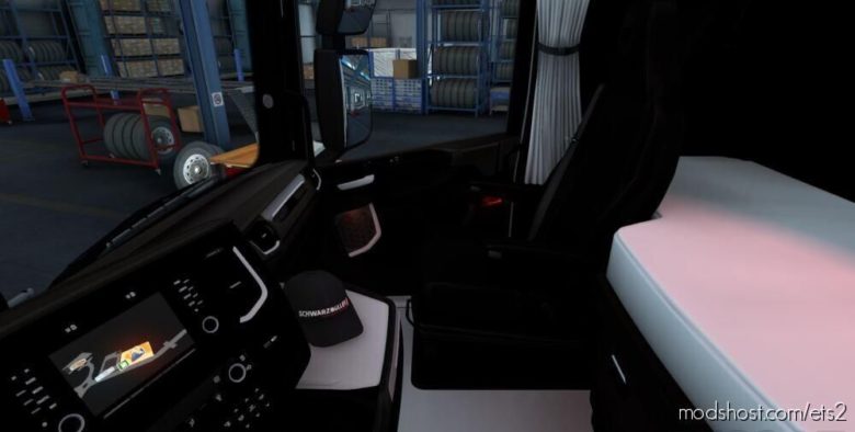 ETS2 Scania Mod: S Black White Interior 1.40 (Featured)