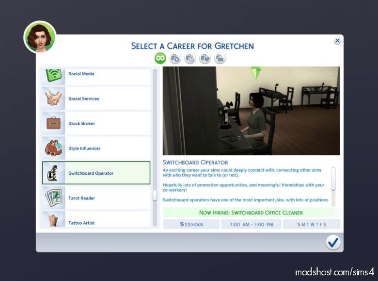 Sims 4 Mod: Switchboard Operator Vintage Career (Featured)
