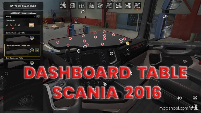 ETS2 Scania Interior Mod: Dashboard Table Scania 2016 (Featured)