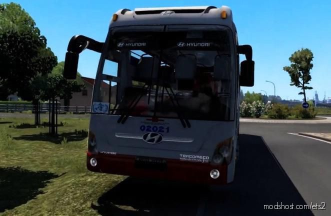 ETS2 FMOD Bus Mod: Hyundai Universe Noble + NEW Skins 1.40.X (Featured)