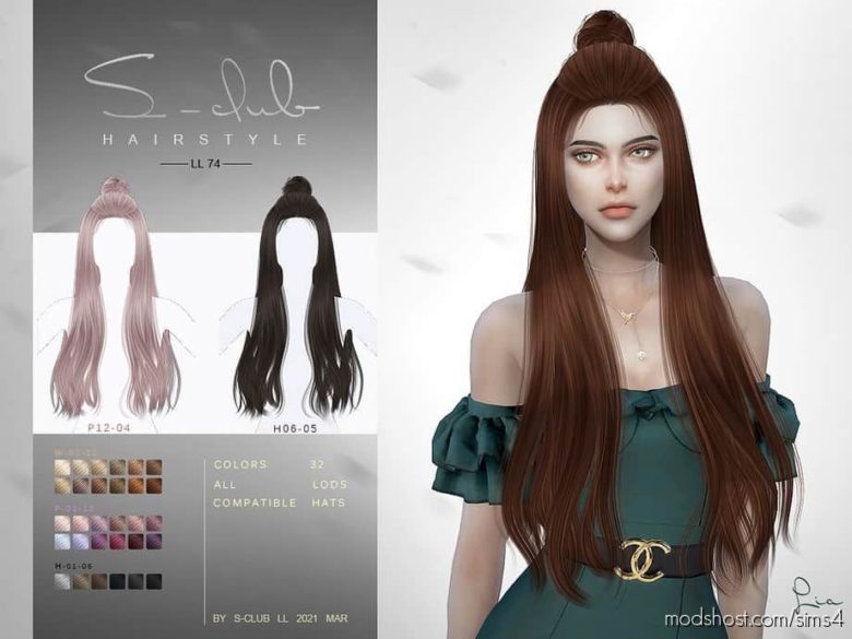 Sims 4 Mod: N74 LIA Hair (Featured)