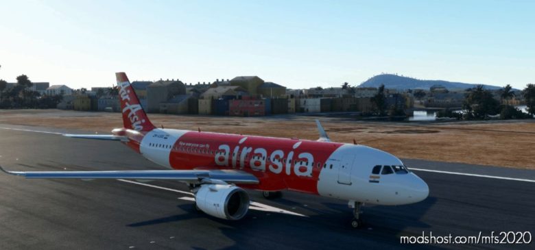 MSFS 2020 A320neo Livery Mod: Airbus A320Neo – Airasia (Indonisian) (8K) (Featured)