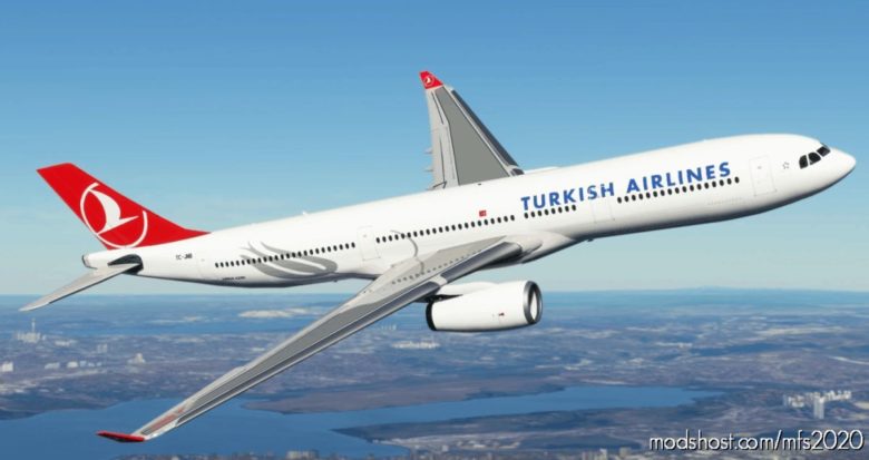 MSFS 2020 Turkey Livery Mod: PMP A333 Turkish Airlines (Featured)