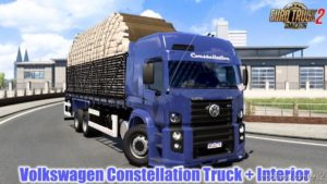 ETS2 Volkswagen Mod: Constellation Truck + Interior V1.1 1.40.X (Featured)