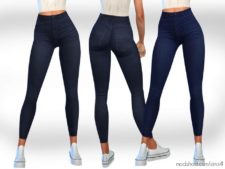 Sims 4 Clothes Mod: Female Dark Blue Jeans (Featured)