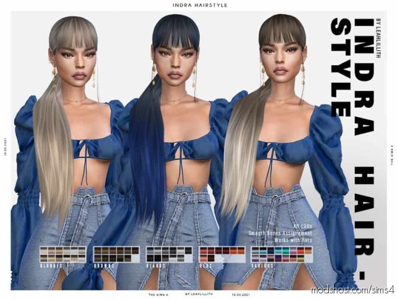 Sims 4 Mod: Leahlillith Indra Hairstyle (Featured)