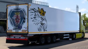 ETS2 Scania Mod: Fruehauf Iceliner Trailer With Scania Skin 1.40 (Featured)