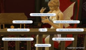 Sims 4 Mod: Helaene – Trait Extras: Good & Evil (Interactions And LOT Traits) (Image #4)